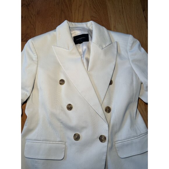 Banana Republic Cream Peak Lapel Double-Breasted Blazer Size 6 – Tailored Struct - Picture 6 of 9
